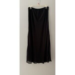 MSK Maxi Skirt Black Chiffon Formal Party Holiday Fairy Grunge Whimsigoth